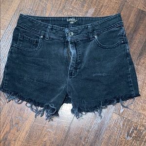 Black high waisted vintage shorts